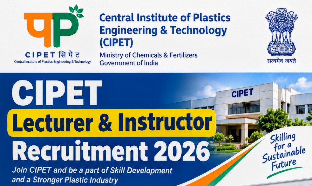 CIPET Lecturer & Instructor Recruitment 2026